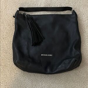 Michael Kors Black Hobo Bag with Tassel